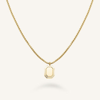 Octagon Enamel Necklace JNOCG-J850,leftcolumn,