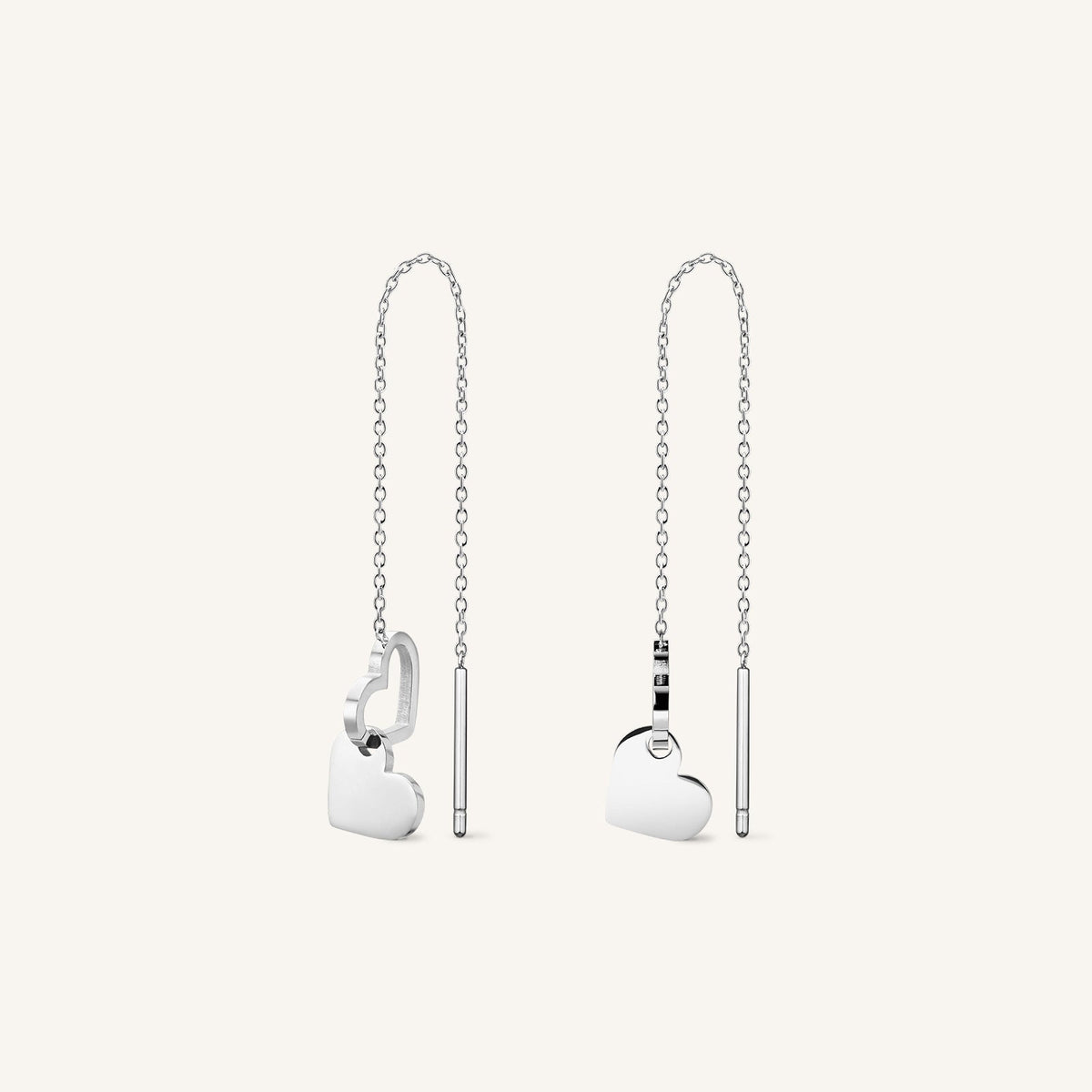 Double Heart Earrings JEDHG-J686,leftcolumn,