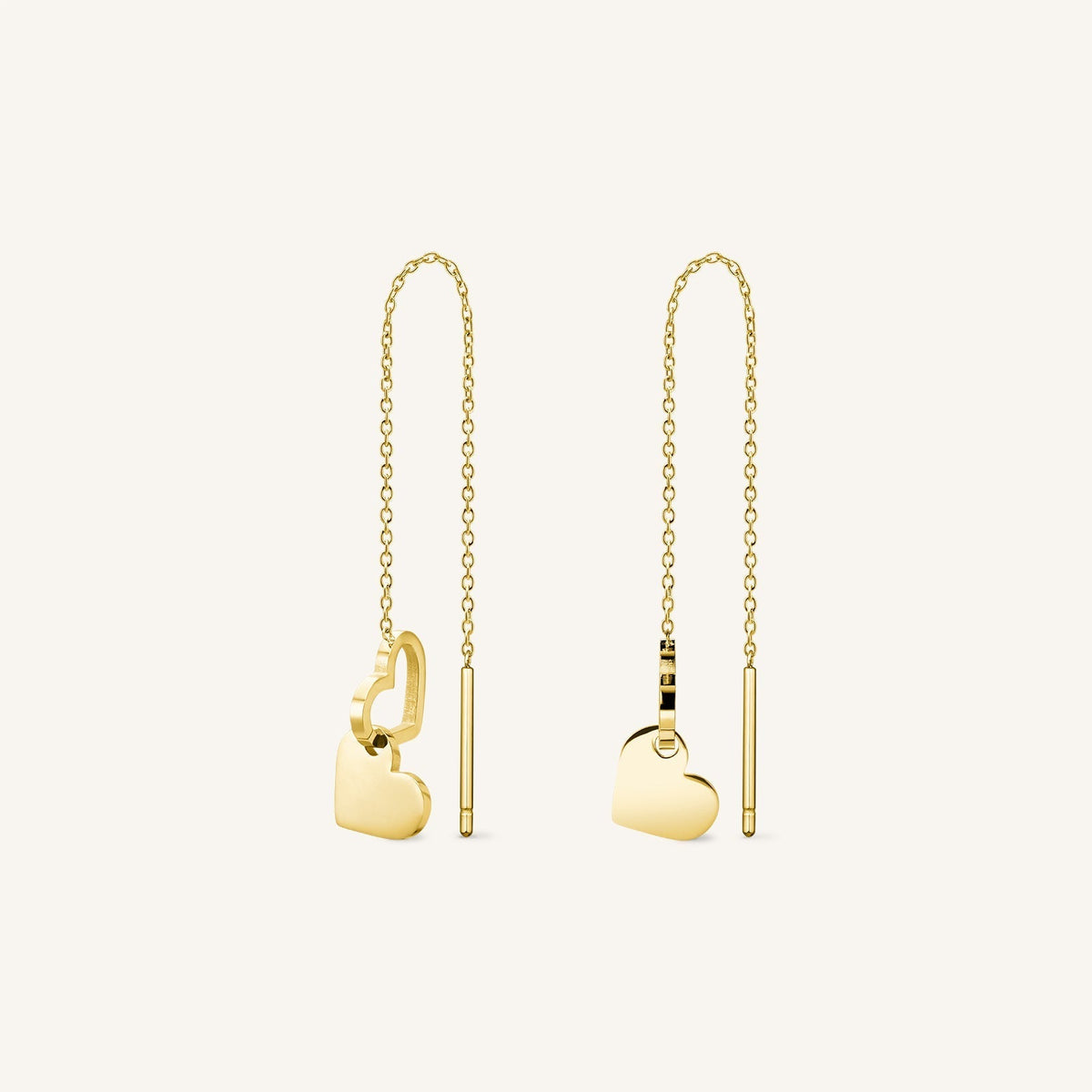 Double Heart Earrings JEDHG-J686,leftcolumn,