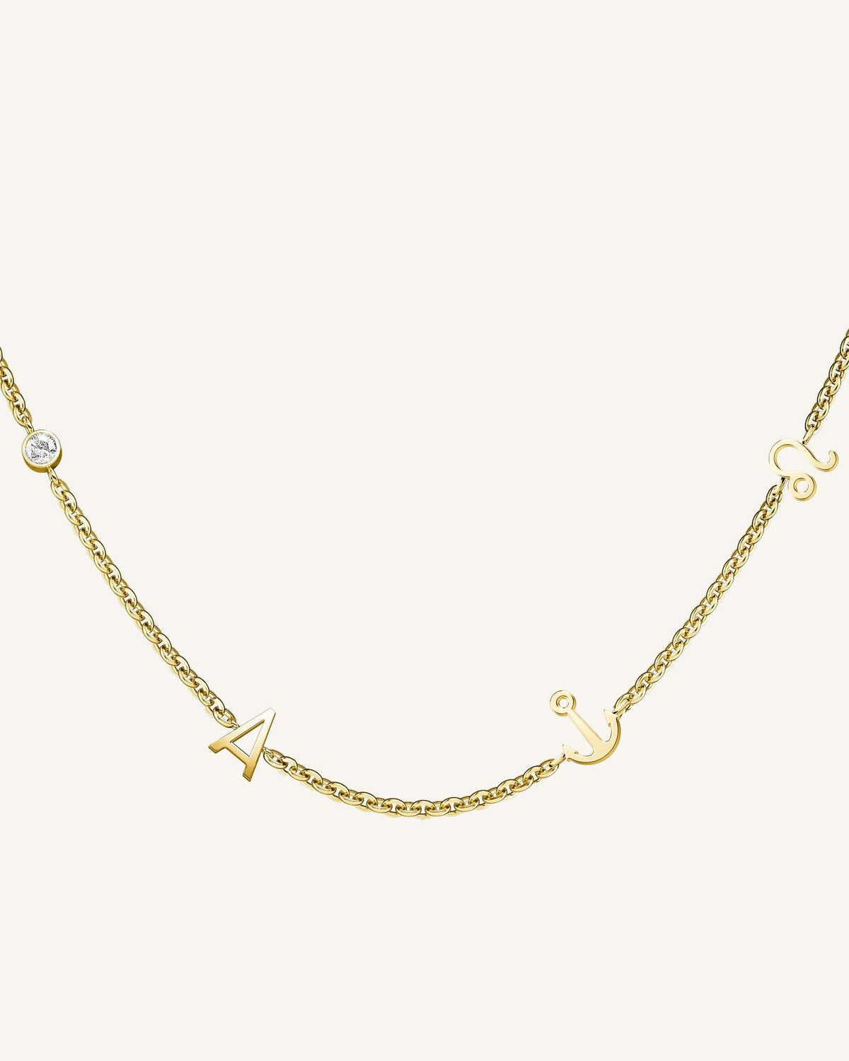 4 Charm Necklace N-Gold-4,leftcolumn
