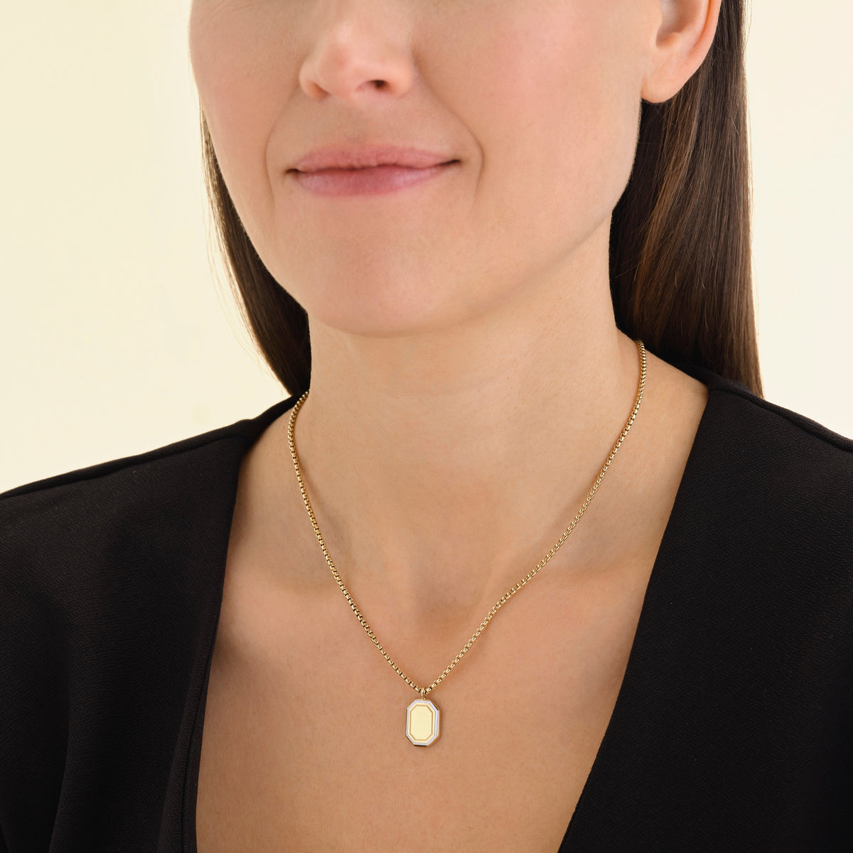 Octagon Enamel Necklace JNOCG-J850,leftcolumn