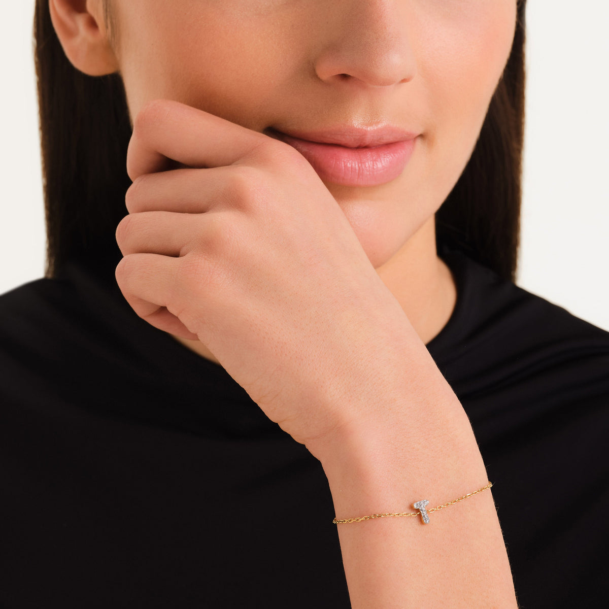 Crystal Letter T Bracelet leftcolumn