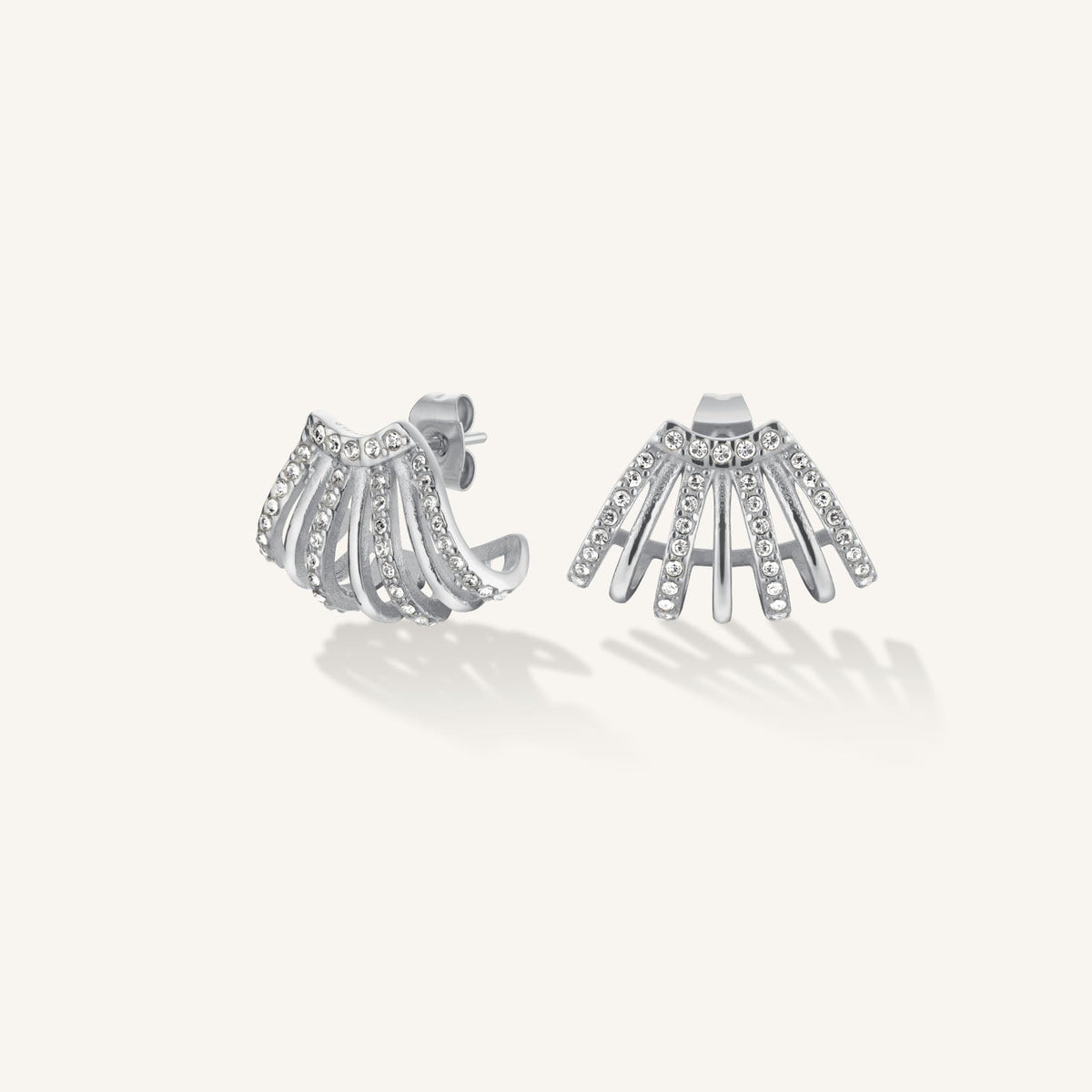Caged Crystal Earrings JECCG-J1029,leftcolumn,