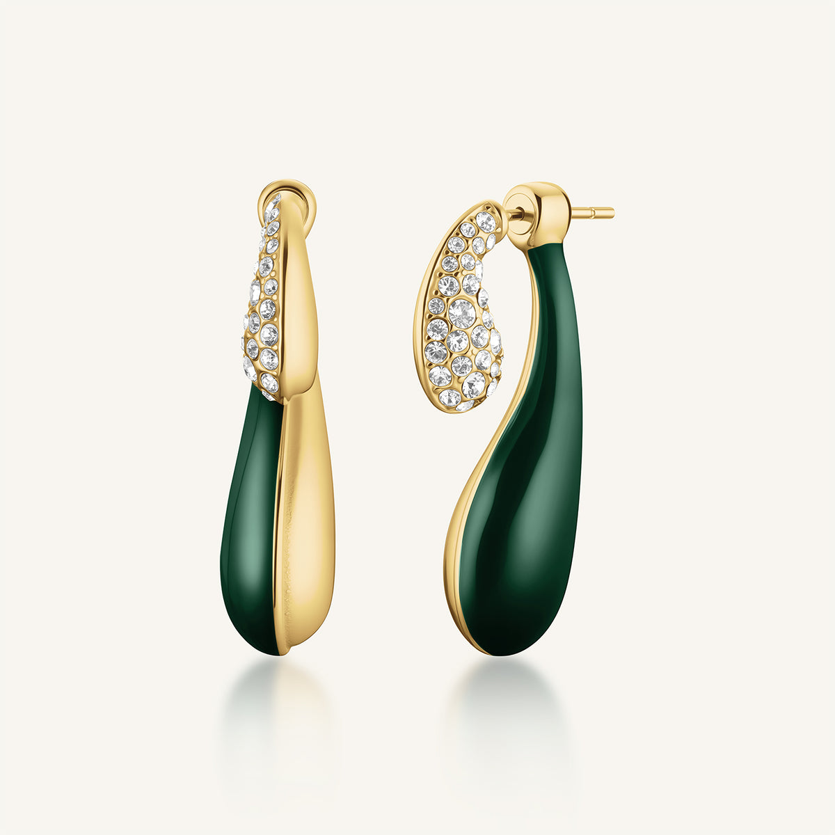 Enamel Pave Earrings leftcolumn