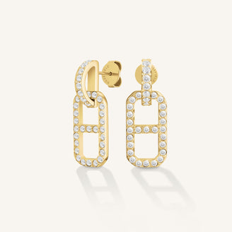 Crystal Octagon Earrings leftcolumn,