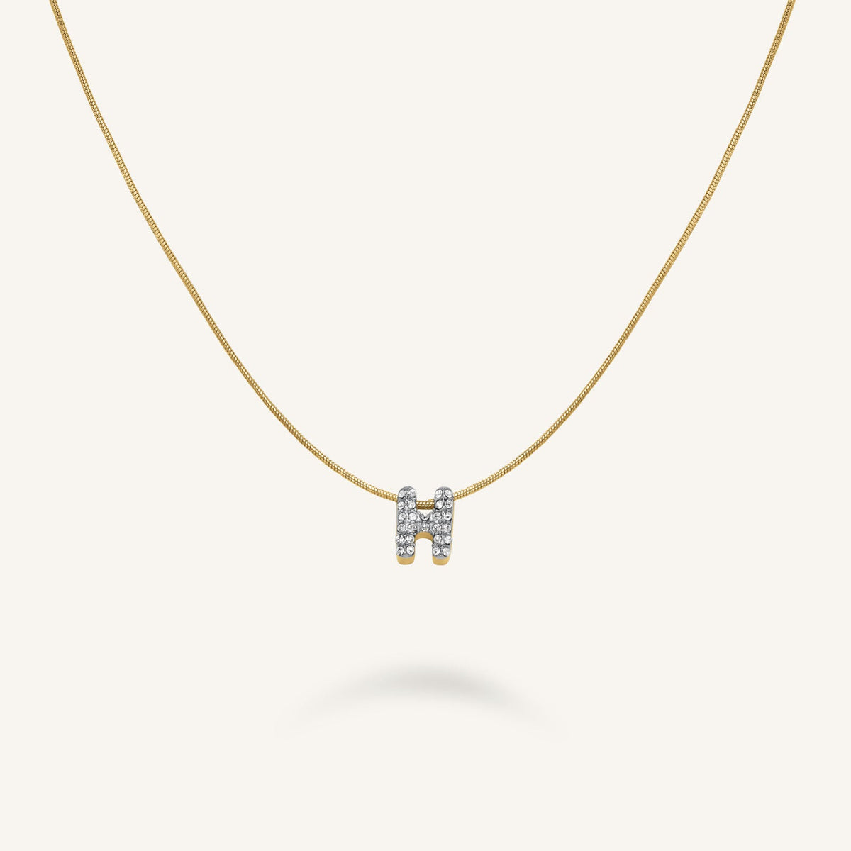 Crystal Letter H Necklace leftcolumn