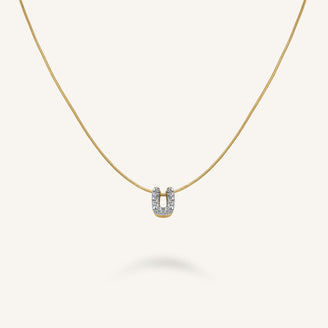 Crystal Letter U Necklace leftcolumn