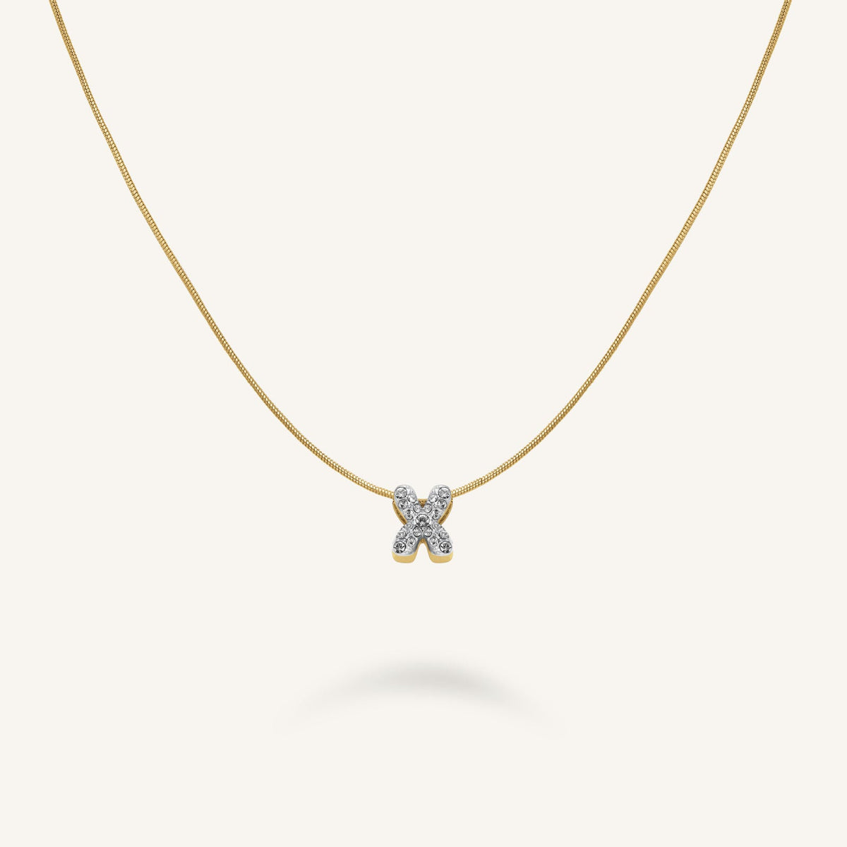 Crystal Letter X Necklace leftcolumn