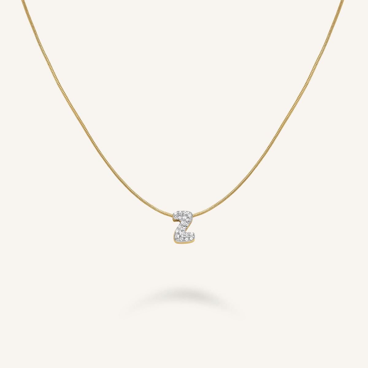 Crystal Letter Z Necklace leftcolumn
