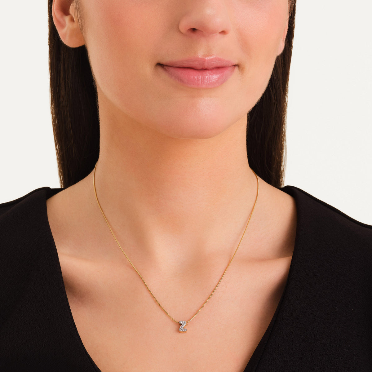 Crystal Letter Z Necklace leftcolumn