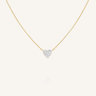 Pavé Heart Necklace leftcolumn,JNPHG-J1273