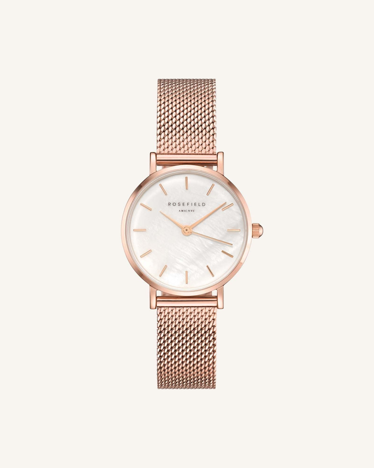 Rose gold watch mesh strap sale